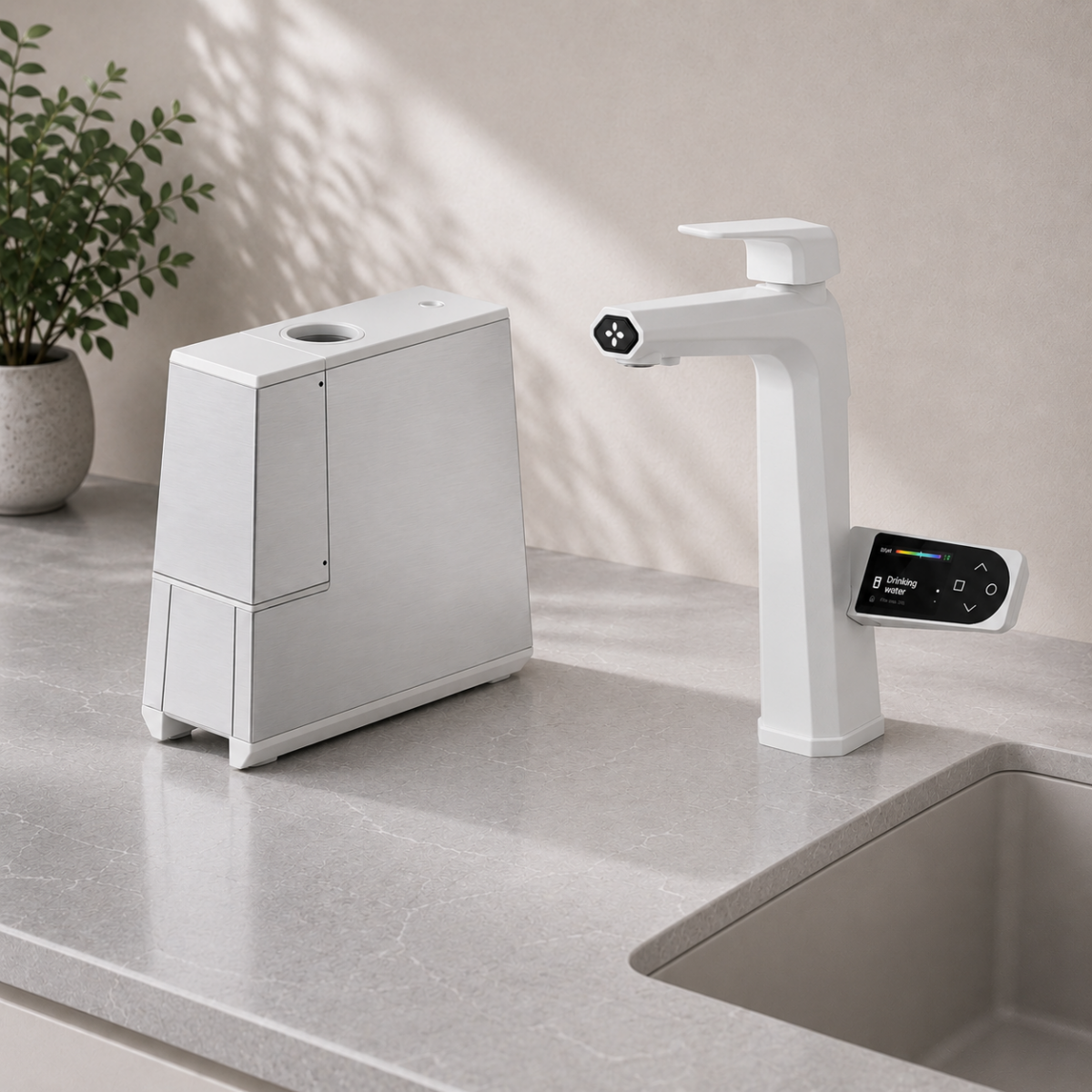 Ionizator de apa cu baterie multifunctională inteligentă aQator RESPO ( White)