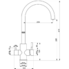 100188-1 Baterie de bucatarie flex 3in1 Zerix 420 inox