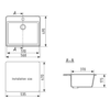 100215-1 Chiuveta Ulgran 56×49.5×17.5cm