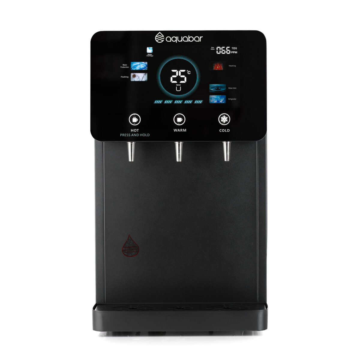 Cooler de masă cu filtrul încorporat AQUABAR PRIME 100G – apă rece și fierbinte, black