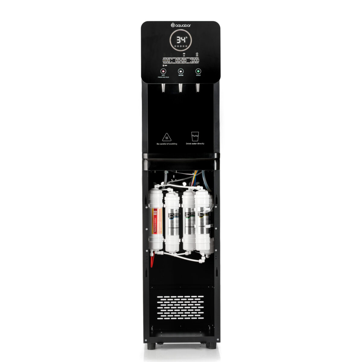Purificator-cooler cu osmoză inversă AQUABAR TITAN 100G – apă rece și fierbinte, black