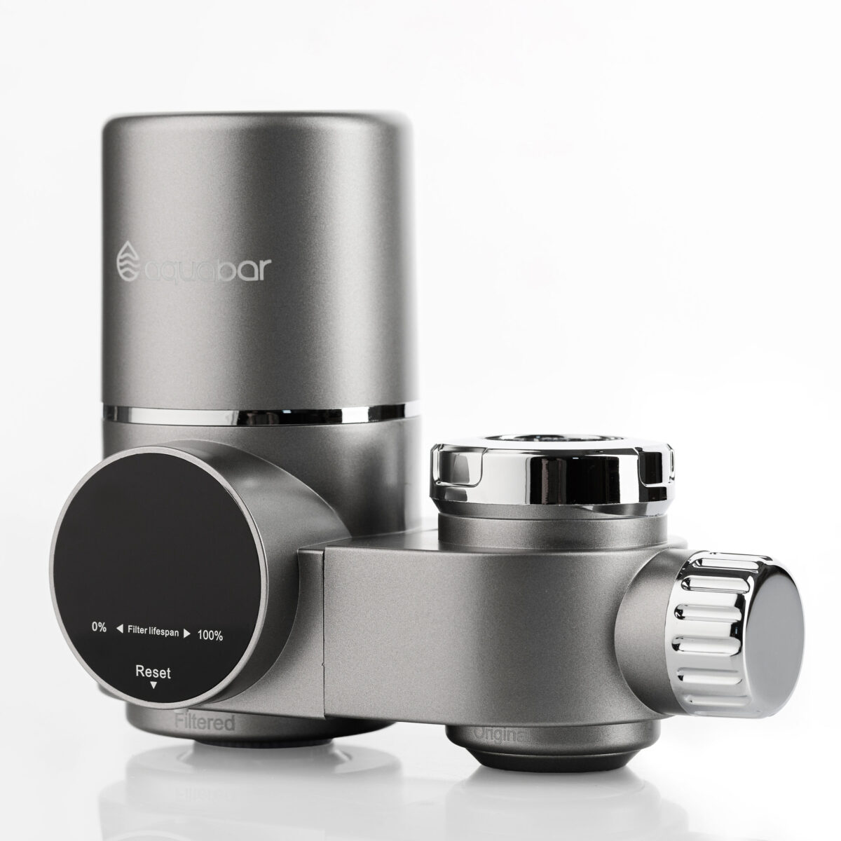 Filtru de apă pentru robinet AQUABAR Mini – cu set universal de adaptoare